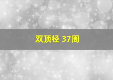 双顶径 37周